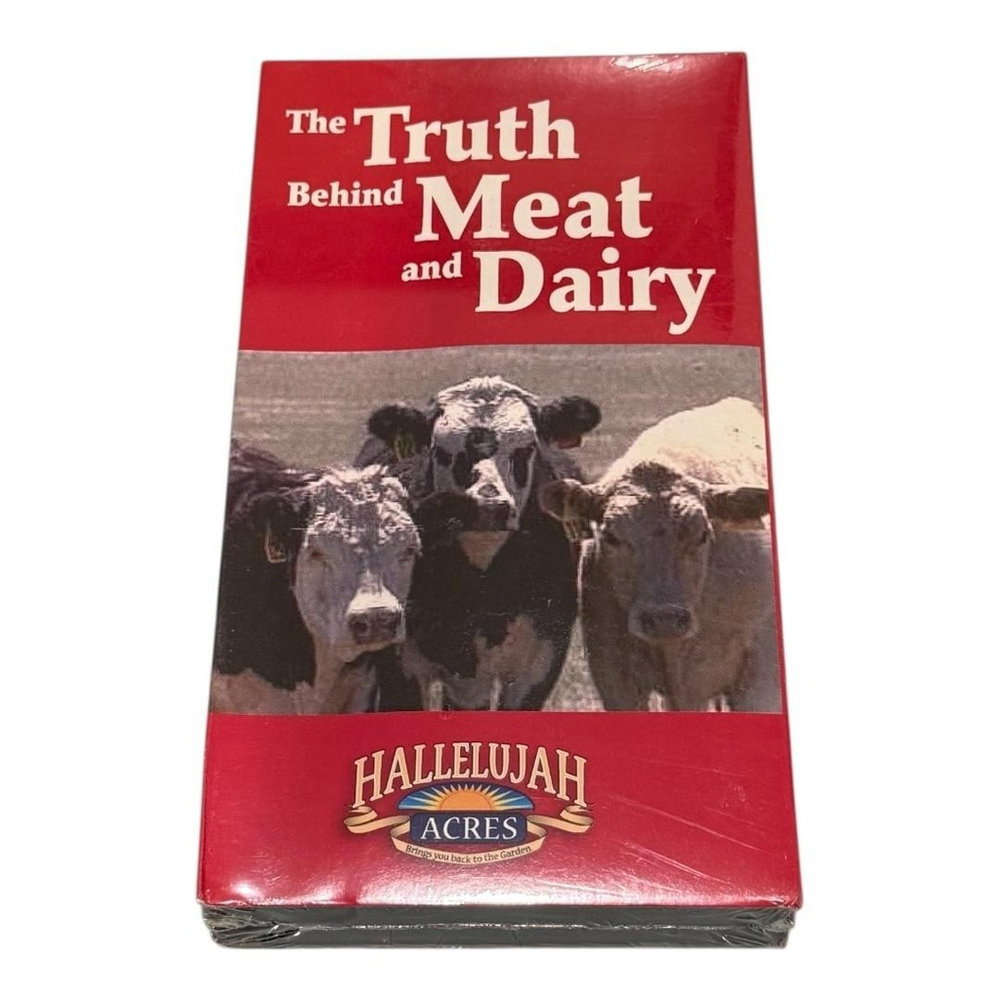 The Truth Behind Meat and Dairy VHS Tape Howard Lyman Hallelujah Acres Sealed